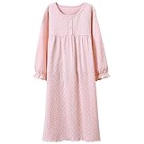 Allmeingeld Kleine Mädchen Prinzessin Nachthemden Herzdruck Schlafhemden Jersey Nachthemd Rosa 5t