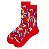 qwea Damp Snowflake Santa Middle Herren Baumwolle Herren Wintersocken und Socken Socken Herbstsocken Socken Aufbewahrung Schublade (Red, One Size)