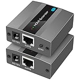 HDMI Extender Over Ethernet Cat5e/6 4K @ 30Hz 220FT Transmitter Repeater Balun Support 1080p 3D HDCP Copy EDID POC