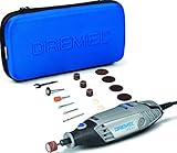 Dremel 3000 Multifunktionswerkzeug 130W, Set mit 15 Zubehörteilen, Variable Drehzal 10.000-33.000 U/min zum Schneiden, Schleifen, Gravieren, Polieren, Schärfen, Reinigen, Schnitzen