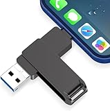 256GB USB Stick für Phone, 4 in 1 Kompatibel Speichererweiterung Handy USB 3.0 Flash Drive Speicherstick Kompatibel mit iOS Type c OTG Andriod Handy Computer Laptop PC (Schwarz)