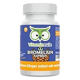 Bromelain Kapseln - hochdosiert - 400 mg / 960 F.I.P - Qualität aus Deutschland - ohne Zusätze - vegan - laborgeprüft - Enzym aus der Ananas - extra stark - Vitamineule®