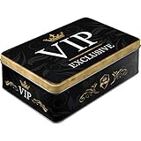 Nostalgic-Art Retro Vorratsdose Flach, VIP Exclusive – Geschenk-Idee für besondere Menschen, Blech-Dose mit Deckel, Vintage-Design, 2,5 l