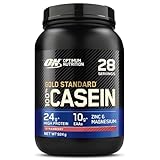 Optimum Nutrition ON 100% Gold Standard Casein Protein, Eiweißpulver Reich an Essentiellen Aminosäuren Komplex, Zink und Magnesium, Strawberry, 28 Portionen, 0,92 kg, Verpackung kann Variieren