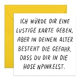 Central 23 - Lustige Geburtstagskarte – 'ICH WÜRDE DIR EINE LUSTIGE KARTE GEBEN' - Humorvolle Glückwunschkarte zum Geburtstag für Männer Frauen Ihn Sie - Mit witzigen Aufklebern