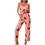 Cargohose Frauen Sling Pajamas Nachthemd Dessous Frauen Unterwäsche Nachtwäsche Bedruckt Nachthemd Damen Buttery Weich Hohe Taille Yogahose Vollständige Leggings Versand 7 Tage, rose, M