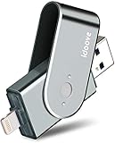 Apple MFi-zertifizierter USB-Stick für iPhone und iPad, Fotostick, 256 GB, USB 3.0, externer Speicheradapter, Erweiterung für iOS, PC, Mac und Windows-PC