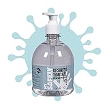 MY SAFELY Premium Hände-Desinfektionsgel'GO CLEAN!' Maxi I 500 ml I Großer Pumpspender zum Nachfüllen und zu Hause, Büro, Schule, Arbeit I Vegan & OHNE Mikroplastik …