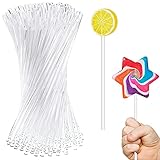 100 Stücke Acryl Lutscher Sticks Klar, 6 Zoll cake pop stiele Wiederverwendbar Kuchen Rund Acryl Bonbon Sticks Rührstab für Herstellung Kekse Cupcake Toppers Dessert Schokolade(15.2cm)