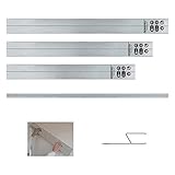 3 tlg. Set - DEWEPRO® H-Profil HA-Profil Aluminium Kartätsche - Abziehlatte - Richtscheit - Putzlatte - Längen: 100cm, 150cm und 200cm (1m, 1,5m und 2m)