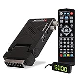 RED OPTICUM AX Lion 5 AIR DVB-T2 Receiver PVR I DVB-T2 HD-Receiver mit Aufnahmefunktion - externer IR Sensor mit LED Display - SCART/ HDMI Anschluss - USB 2.0 I 12V Netzteil ideal für Camping