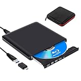 Externe Blu Ray CD/DVD Laufwerk USB 3.0 Type-C Externer Blu-ray CD DVD Brenner Slimline 3D BD RW ROM Blu-ray Laufwerke Bluray Drive Writer Extern für Laptop PC Mac MacBook Air/Pro Windows 11 Apple