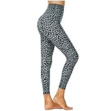 Pilates-Dünne Sportleggins Blumendruck Yoga Leggings Damen Jogginghose Sweathose  Leggings Stretch Körpernahe Lange Elastischer-Bund Strumpfhosen Hose Formgebenden Weihnachten Tights