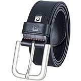 Pierre Cardin Leder-Gürtel Herren, Jeans-Gürtel Herren 40 mm breit, Gürtel-Herren Vollrindleder schwarz, Farbe/Color:schwarz, Size US/EU:Bundweite 95 cm Gesamtlänge 110 cm W 37.5 L