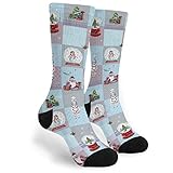 Weihnachts-Alpaka Warm Socken Herren Damen Dicke Thermosocken Kuschelsocken Atmungsaktive Sportsocken Weiche Wintersocken Männer Arbeitssocken Tennissocken Klimaregulierende Multicolor M