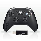 Wireless Controller für Xbox One, 2,4 GHz Xbox One Bluetooth Controller, Dual Vibration mit Wireless Adapter Kompatibel mit Xbox One S, Xbox One X, Xbox Series X/ Windows7/8/10 (Schwarz)