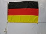 AZ FLAG AUTOFAHNE Deutschland 45x30cm - DEUTSCHE AUTOFLAGGE 30 x 45 cm Auto flaggen