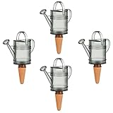 Scheurich 4X Wasserspender Nelly Grey Gießkanne 110ml | Pflanzen Deko aus Keramik Ceramics Bewässerungskugel