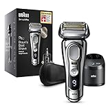 Braun Series 9 Pro Premium Rasierer Herren mit 4+1 Scherkopf, Elektrorasierer & ProLift Trimmer, 5-in-1 Reinigungsstation, 60 Min Laufzeit, Wet & Dry, Geschenk Mann, 9466cc, chrom