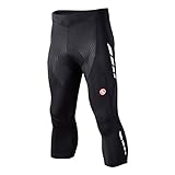 Souke Sports Herren Radhose 3 4 Radsport Lang Fahrradhose 3D gepolsterte Legging Radsport Hosen Radsport Capris für Herbst Frühjahr