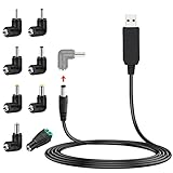 MEROM 12V Universal USB Kabel Netkabel für Kleiner Lautsprecher USB Ventilator Router Stromkabel Ladekabel（Mit 8 Tipps）