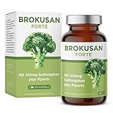 Brokkoli Kapseln mit Sulforaphan I Brokkolisprossen Extrakt mit Piperin Hochdosiert I Original von BROKUSAN (120 Kapseln)