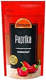 Ostmann Paprika rosenscharf 250 g, gemahlenes Paprikapulver, feurig scharfes Paprikagewürz, für Dips, Gemüse & Fleisch