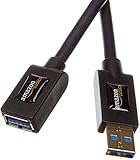 Amazon Basics FDBU USB 3.0-Verlängerungskabel (A-Stecker auf A-Buchse) 1 m, Schwarz