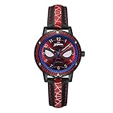 ZZTX FASHION Jungs Mädchen Kinder Analog Quartz Uhr mit Lederriemen Wasserdicht Sport Armbanduhren Cartoon-Uhr, Black1