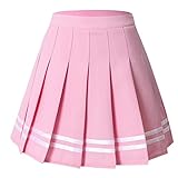 Hoerev Damen Mädchen Faltenrock Skirt Tennisrock Tennis Rock,38,L