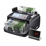 Geldzählmaschine Scheine, ELECTRIC GIANT TS-BC1 Cash Counter, Powerful Counting Geldprüfgerät mit UV- und MG-Systeme, Geldzählen Maschine mit LED Display für Euro,US-Dollar, Pfund