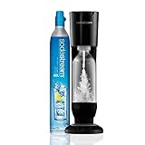 sodastream 2260670 Wassersprudler Genesis mit 1 CO2-Zylinder und 1 PET-Flasche 1 l, schwarz