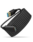 USB 3.0 Verlängerung 3M Kabel, USB A Stecker auf A Buchse Nylon USB Verlängerungskabel, USB Extender 5Gbps High Speed Datenübertragung für Laptop, Desktop, Drucker, Kamera, Flash Drive, Scanner