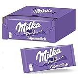 Milka Alpenmilch Tafel 22 x 100g, Zarte Milka Alpenmilch Tafelschokolade, Noch schokoladiger