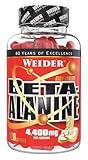 WEIDER Beta-Alanin 4.400 mg hochdosierte Aminosäure, 120 Kapseln für Fitness & Bodybuilding