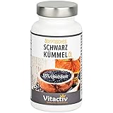 Ägyptisches SCHWARZKÜMMEL ÖL Kapseln - schonend kaltgepresst - mit Folsäure, Vitamin E und Biotin – gut für Blutzuckerspiegel, Blutbildung und zum Schutz vor oxidativem Stress - 90 Softgel-Kapseln