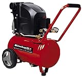 Einhell Kompressor TE-AC 270/24/10 (1800 W., max. 10 bar, 24 l-Tank, 270 l/min Ansaugleistung, Motordrehzahl 2850 min^-1, 2 Manometer, 2 Schnellkupplungen, Ölschmierung)