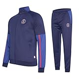 PARIS SAINT GERMAIN Trainingsanzug für Herren - Saison 22/23 - X-Large (XL) - Langarm Jacke blau und rot - Jacke und Hose für Fussball Training