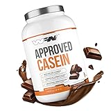 WFN Approved Casein - Schokolade - 1kg Dose - Casein Protein mit Laktase - Cremiges Eiweißpulver - Sehr gut löslich - Made in Germany