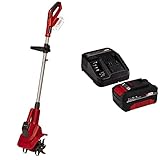 Einhell Akku-Bodenhacke GE-CR 18/20 Li E Power X-Change (18 V, Li-Ion, elektronische Drehzahlregulierung, 4 Hackmesser, Zusatzhandgriff, inkl. 4,0 Ah Akku und Ladegerät)