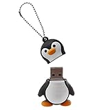 Uinfhyknd 32GB Neuheit Netter Baby Pinguin USB 2.0 USB-Speicher-Stick Daten USB-Memory-Stick Geraet - Schwarz und Weiss