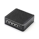 Micro Firewall Appliance, Pfsense, Mikrotik, OPNsense, VPN, Router PC, Intel Celeron J4125, HUNSN RS34g, AES-NI, 4 x Intel 2.5GbE I225-V LAN, 2 x USB3.0, VGA, HDMI, Fanless, 8G RAM, 64G SSD