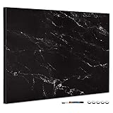 Navaris Magnettafel Magnetpinnwand Memoboard zum Beschriften - 90x60 cm Notiztafel div. Designs - Tafel abwaschbar mit Magneten Stift