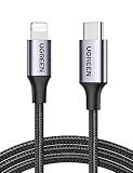 UGREEN USB C auf Lightning Kabel MFi Zertifiziert USB C Lightning Ladekabel PD 3.0 kompatibel mit iPhone 14, iPhone 13, iPhone 12, iPhone 11, iPhone SE, iPad 10.2 2021, AirPods usw. (1M)