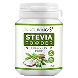 NKD Living Stevia Pulver, 100% Stevia (Steviosid), 98% Reb-A, 25g