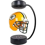 LFTS Schwebehelme NFL Sammelbare Hover Football Helm Green Bay Packer mit elektromagnetischem Ständer und Atmosphärenlampe, Rugby-Sportfan