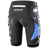 NICEWIN Radlerhose Herren mit Sitzpolster 4D Gepolsterte Fahrradhose kurz Atmungsaktive schnelltrocknende stoßfeste Herren Fahrrad Hosen Radhose