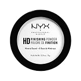 NYX Professional Makeup High Definition Finishing Powder, Gepresstes Puder, Perfektionierte Haut, Mattes Finish, Ölabsorbierend, Vegane Formel, Farbton: Translucent