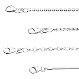 Silberkette Kette Damen Halskette Frauen ohne Anhänger wahlweise Kugelkette 2mm Ankerkette 2mm Erbskette 2.5mm oder Schlangenkette 1.6mm 925 Silber in Länge 40cm 45cm 50cm 60cm 70cm 80cm oder 90cm