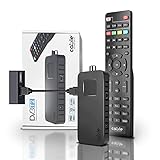 DVB-T2 HD HDMI Mini Stick Decoder, Digital Terrestrial Receiver, Kabel DVB-C Receiver, Dolby Audio HD 1080P H265 HEVC Main 10 Bit, Einschließlich Einer 2 in 1 Universal-Fernbedienung